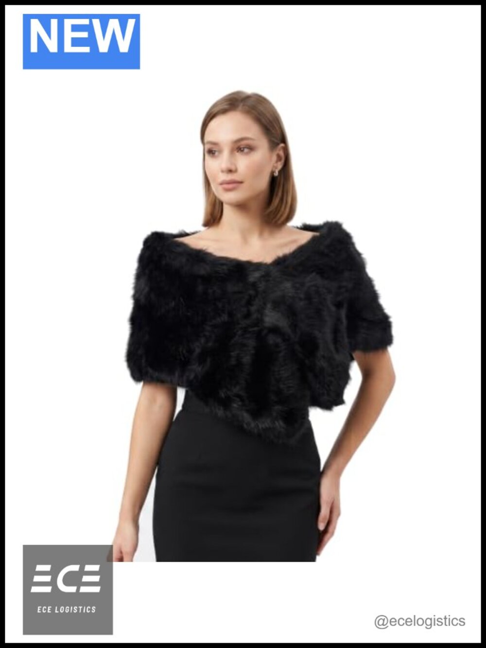 Faux Fur Collar Scarf Wrap Winter Warm Stole Shawl Neck Warmer